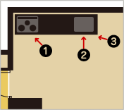 キッチン間取図3