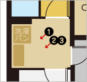 洗面化粧台　間取図