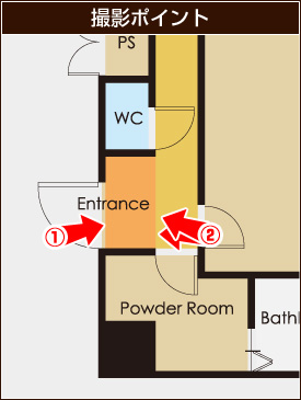 玄関の撮影ポイント